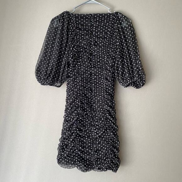 Zara sz M polka-dot mini fitted party‎ summer dress - Picture 9 of 11